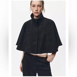 Zara Black Women's Cape Jacket